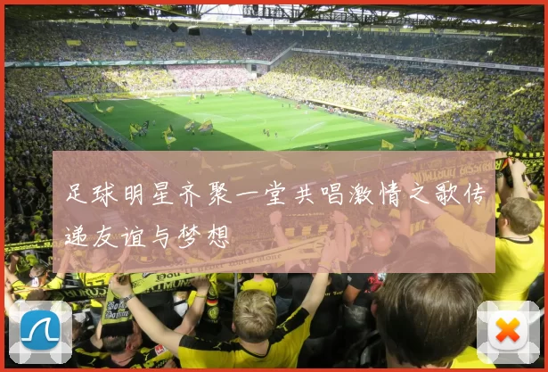 足球明星齐聚一堂共唱激情之歌传递友谊与梦想